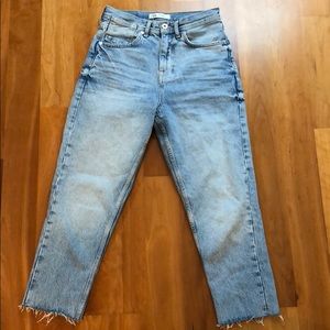 High-Rise Light Wash Cropped Zara Jeans